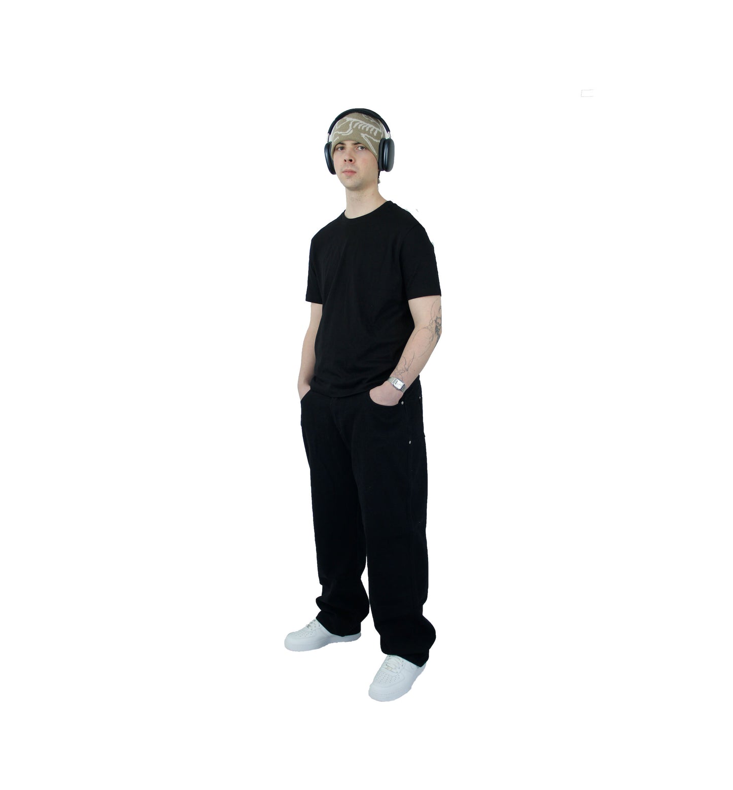 Black Canvas Baggy pants
