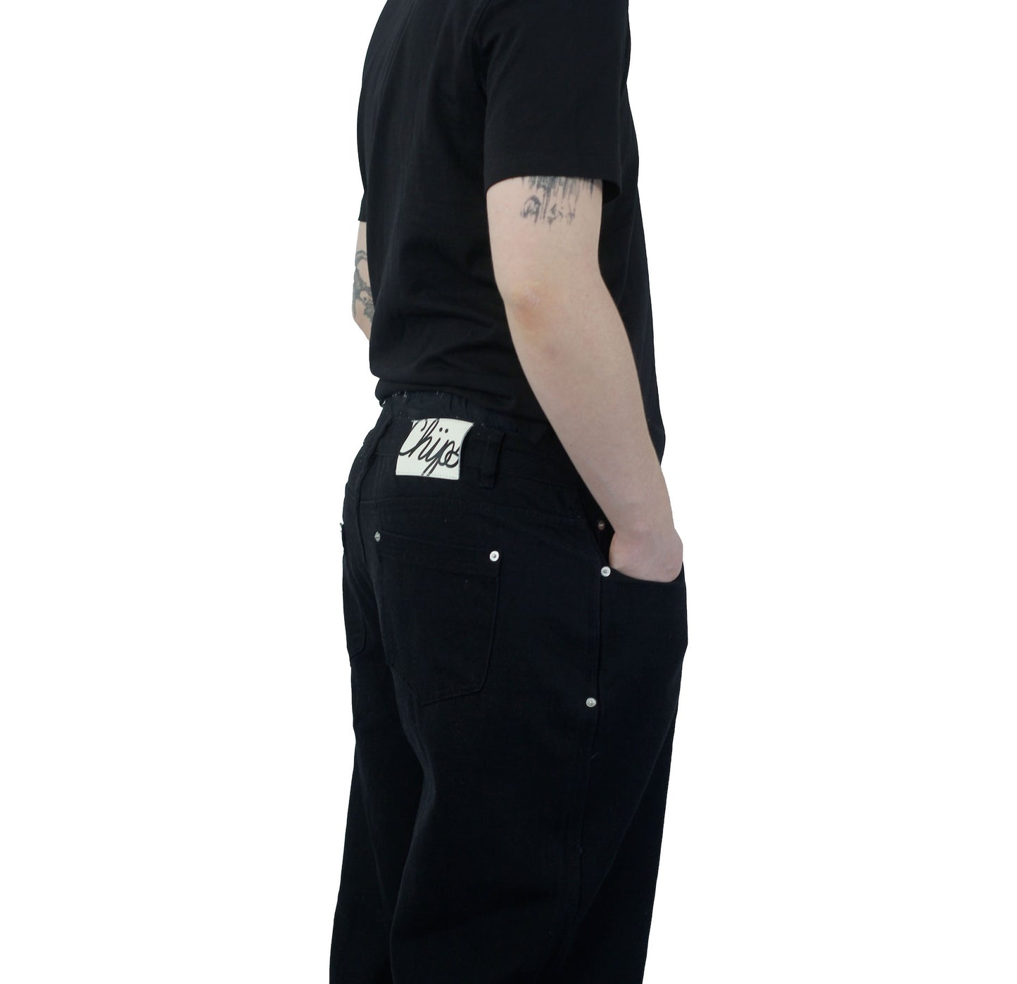 Black Canvas Baggy pants