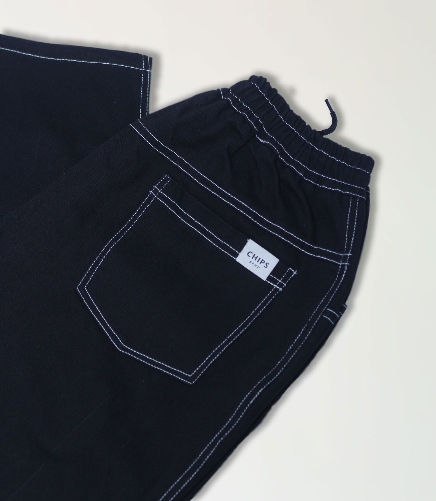 Chips Black Denim Baggy Jeans