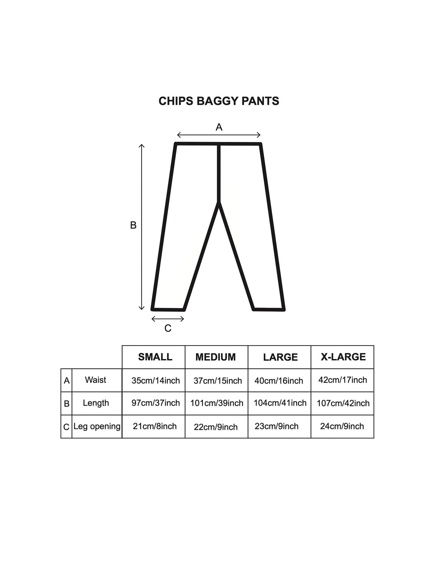 Chips Black Denim Baggy Jeans