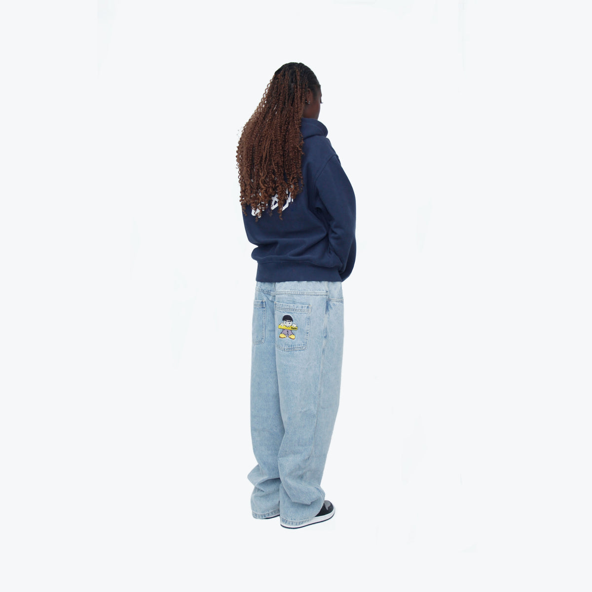 Blue washed baggy jeans 2024